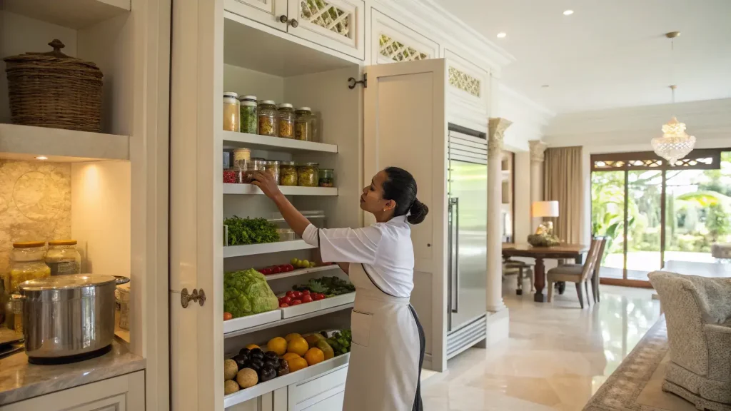 Sorting and storing household goods before a move from the UK to Bali